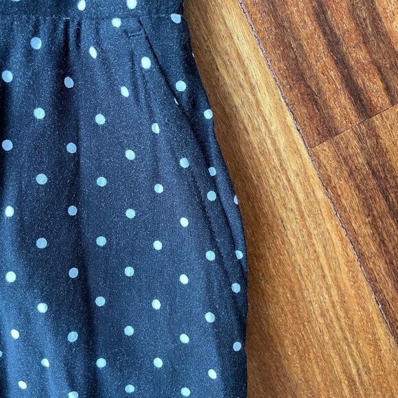 Old Navy Sz XS Spaghetti Strap Black / White Polka Dot Jumpsuit - Picture 6 of 8